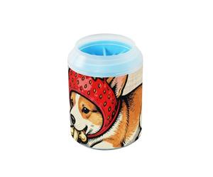 Funny Dog and Bone - Cepillo de baño reutilizable con cerdas de silicona suave para gatos y perros
