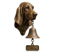 Funny Dog Doorbells - Porch Dog Head Door Bell, Funny Animal-Themed Rustic Wall Mounted Doorbells Chime, Front Door Porch Entry Bell Use For Gate Porchs Garden Home Security Room Use For Gate, Garde
