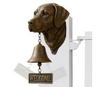 Funny Dog Doorbells - Porch Dog Head Door Bell, Funny Animal-Themed Rustic Wall Mounted Doorbells Chime, Front Door Porch Entry Bell Use For Gate Porchs Garden Home Security Room Use For Gate,