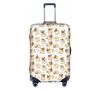 Funny Dog - Funda protectora elástica para equipaje de viaje, a prueba de arañazos, varios tamaños, Blanco, S