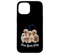 Funny Dog Golden Retriever Bootleg Ciudad de Nueva York Carcasa para iPhone 15