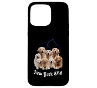 Funny Dog Golden Retriever Bootleg Ciudad de Nueva York Carcasa para iPhone 15 Pro MAX