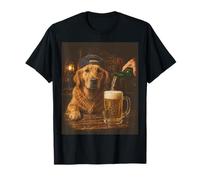 Funny Dog Meme Golden Retriever Drinking Beer Camiseta