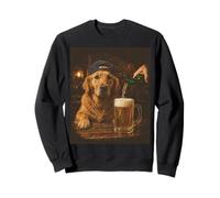 Funny Dog Meme Golden Retriever Drinking Beer Sudadera