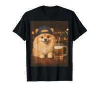 Funny Dog Meme Pomeranian Drinking Beer Camiseta
