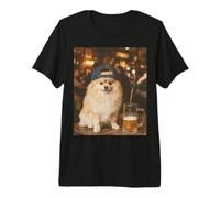 Funny Dog Meme Pomeranian Drinking Beer Camiseta Premium