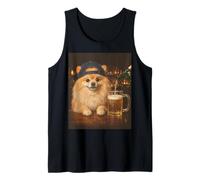 Funny Dog Meme Pomeranian Drinking Beer Camiseta sin Mangas