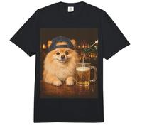 Funny Dog Meme Pomeranian Drinking Beer Comfort Colors Adult Heavyweight T-Shirt