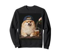 Funny Dog Meme Pomeranian Drinking Beer Sudadera