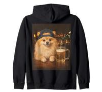 Funny Dog Meme Pomeranian Drinking Beer Sudadera con Capucha
