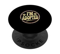 Funny Dog Memes Soy Adoptado Chistes Divertidos Adoptar Un Perro PopSockets PopGrip Adhesivo