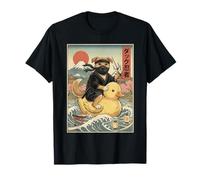 Funny Dog Ninja Japón Vintage Japonés Ukiyo-e Arte Camiseta