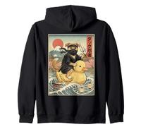 Funny Dog Ninja Japón Vintage Japonés Ukiyo-e Arte Sudadera con Capucha
