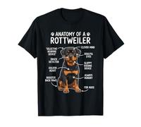 Funny Dog Owner Anatomy of A Rottweiler Camiseta