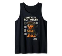 Funny Dog Owner Anatomy of A Rottweiler Camiseta sin Mangas