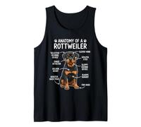 Funny Dog Owner Anatomy of A Rottweiler Camiseta sin Mangas