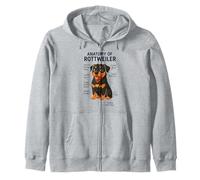 Funny Dog Owner Anatomy of A Rottweiler Sudadera con Capucha