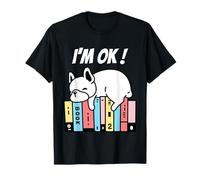 Funny Dog Reading | I'm OK Book Lovers Humor Tee Camiseta