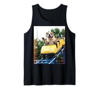 Funny Dog Roller Coaster Meme Silly Graphic Bulldog Camiseta sin Mangas
