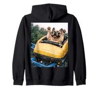 Funny Dog Roller Coaster Meme Silly Graphic French Bulldog Sudadera con Capucha