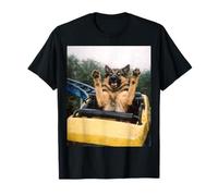 Funny Dog Roller Coaster Meme Silly Graphic German Shepherd Camiseta