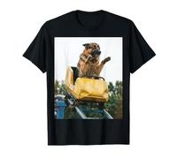 Funny Dog Roller Coaster Meme Silly Graphic German Shepherd Camiseta
