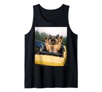 Funny Dog Roller Coaster Meme Silly Graphic German Shepherd Camiseta sin Mangas