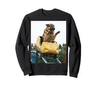 Funny Dog Roller Coaster Meme Silly Graphic German Shepherd Sudadera