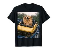 Funny Dog Roller Coaster Meme Silly Graphic Golden Retriever Camiseta