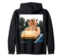 Funny Dog Roller Coaster Meme Silly Graphic Golden Retriever Sudadera con Capucha