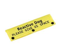Funny Dog Strap Sleeve Reactive Dog Please Give Us - Correa para perro con etiqueta de alerta para regalo de cumpleaños para mascotas (perro reactivo por favor da)