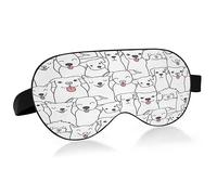Funny Dogs Sleep Mask Lightweight Soft Breathable Eye Mask with Adjustable Strap Blackout Eye Mask for Women Men for Travel Night Sleeping