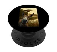 Funny Donkey UFO Encounter Hilarious Donkey Selfie Aliens PopSockets PopGrip Adhesivo