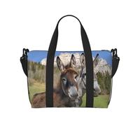 Funny Donkeys - Bolsa de viaje cruzada de mano con un solo hombro, bolsa de deporte y fitness, bolsa de equipaje de viaje