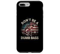 Funny Dont Be Dumb Bass Fish Día del Padre Regalo Papá Pesca Carcasa para iPhone 7 Plus/8 Plus