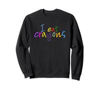 Funny Drawing Adult Coloring Art Teacher - I Eat Crayons Sudadera