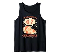 Funny Dreaming of a 67 Christmas Hombres Mujeres Niños Niñas 6 7 Camiseta sin Mangas