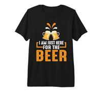 Funny Drinking Team Beers Lovers I Am Just Here For The Beer Camiseta Premium