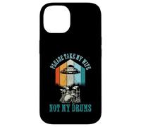 Funny Drummer Drumming Drum Kit Percussion Wife UFO Aliens Carcasa para iPhone 14