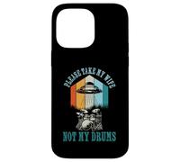 Funny Drummer Drumming Drum Kit Percussion Wife UFO Aliens Carcasa para iPhone 14 Pro MAX