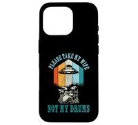 Funny Drummer Drumming Drum Kit Percussion Wife UFO Aliens Carcasa para iPhone 16 Pro