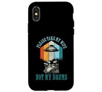 Funny Drummer Drumming Drum Kit Percussion Wife UFO Aliens Carcasa para iPhone X/XS