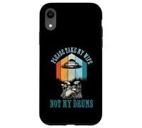 Funny Drummer Drumming Drum Kit Percussion Wife UFO Aliens Carcasa para iPhone XR