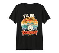 Funny Drummer I'Ll Be in The Basement Tocando para niño y niña Camiseta Premium