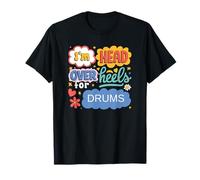 Funny Drums - Arte Pop Retro estético para fanáticos de la Banda Camiseta