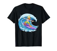 Funny Duck está surfeando una ola del océano 1 - Fan Fun Camiseta