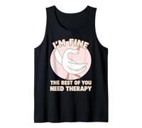 Funny Duck, Estoy Bien, el Resto de ustedes Necesitan Terapia Camiseta sin Mangas