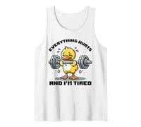 Funny Duck Fitness Everything Hurts and I'm Tired Camiseta sin Mangas
