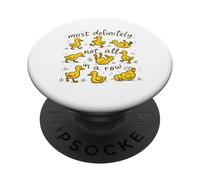 Funny Duck Not in a Row Definitivamente no Todo en una Fila Arte PopSockets PopGrip Adhesivo