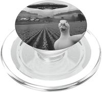 Funny Duck Selfie UFO Alien Photo Mallard Duck Lover PopSockets PopGrip para MagSafe